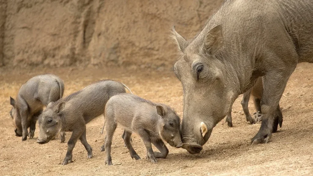 Warthogs are very playful.