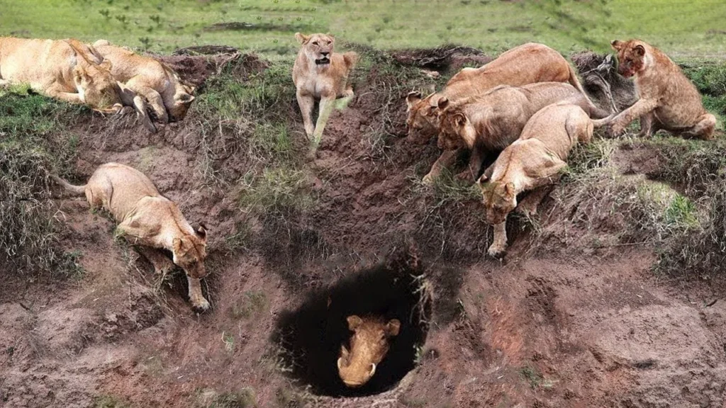 Warthogs sleep in caves