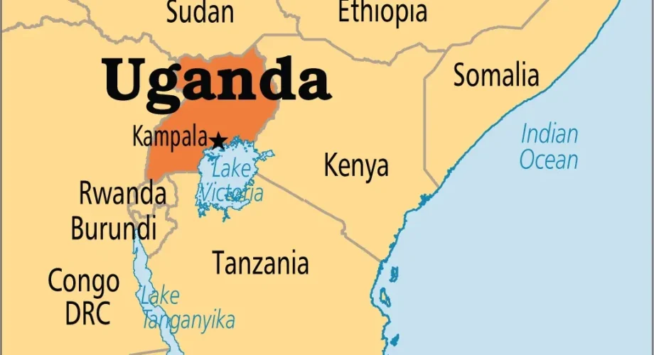 Location of Uganda